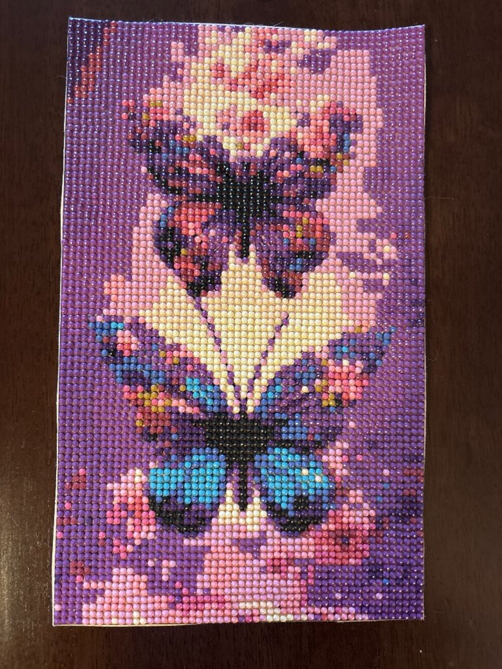 Purple Butterflies Diamond Art Painting - Unframed - 6"x10"